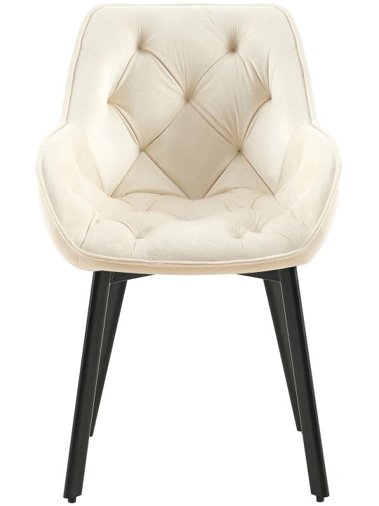 Set 2 scaune din catifea Antigo, crem Set 2 scaune din catifea Antigo, crem