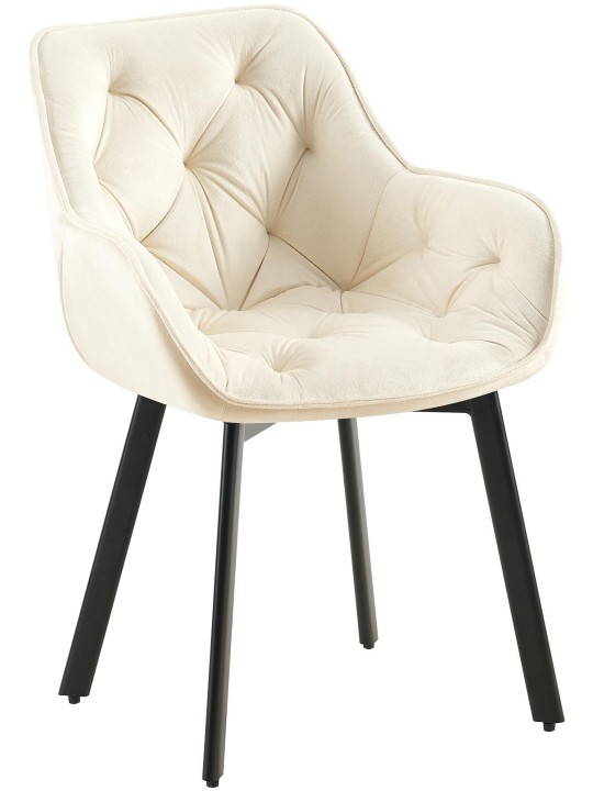 Set 2 scaune din catifea Antigo, crem Set 2 scaune din catifea Antigo, crem