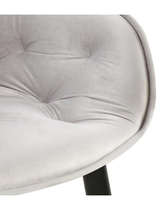 Set 2 scaune din catifea Antigo, gri