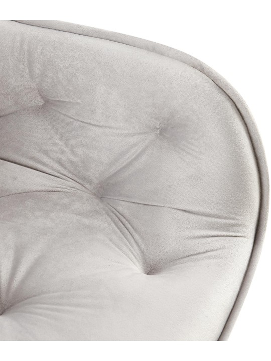 Set 2 scaune din catifea Antigo, gri