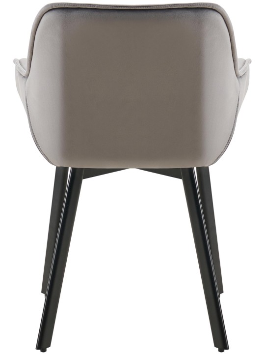 Set 2 scaune din catifea Antigo, gri închis