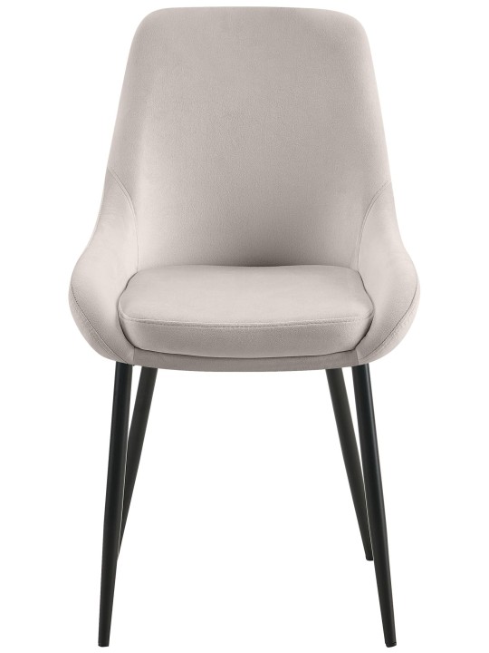 Set 2 scaune de sufragerie catifea Elmira, gri