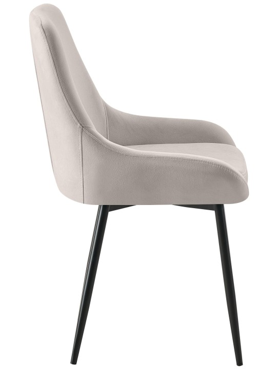 Set 2 scaune de sufragerie catifea Elmira, gri