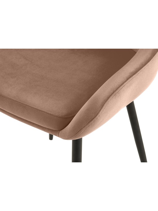 Set 2 scaune de sufragerie catifea Elmira, maro