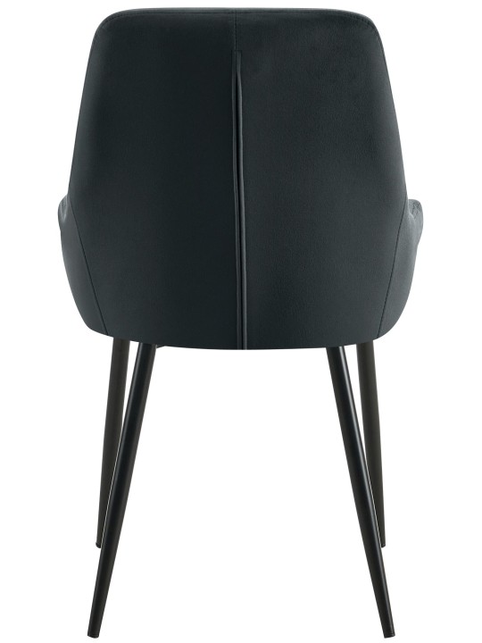 Set 2 scaune de sufragerie catifea Elmira, negru