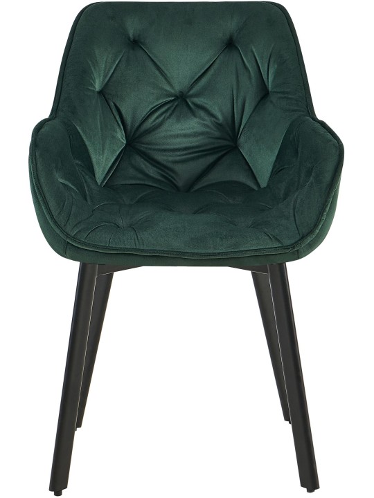 Set 2 scaune din catifea Antigo, verde