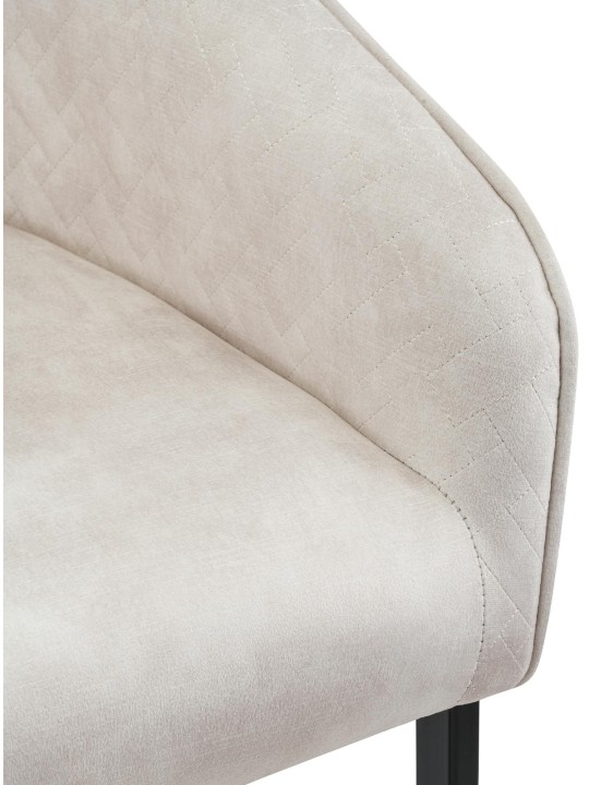 Scaun de sufragerie Jarik vintage catifea, crem