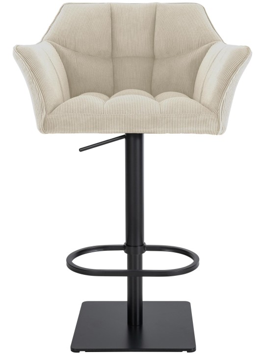 Scaun de bar Damaso B Cord, crem Scaun de bar Damaso B Cord, crem