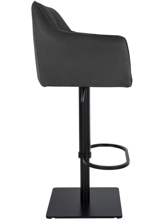 Scaun de bar Damaso B Cord, gri închis