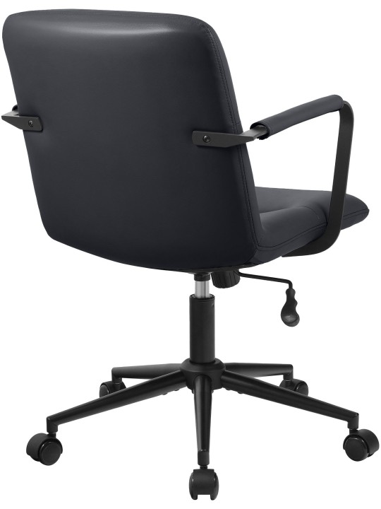 Scaun de birou Hilda piele naturala, negru