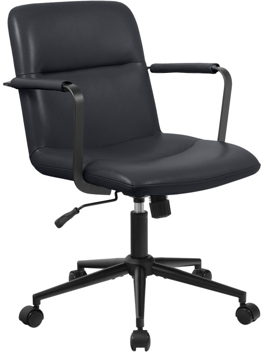 Scaun de birou Hilda piele naturala, negru