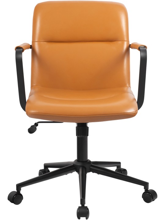 Scaun de birou Hilda piele naturala, maro