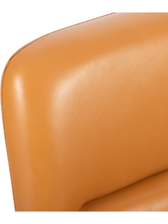 Scaun de birou Hilda piele naturala, maro