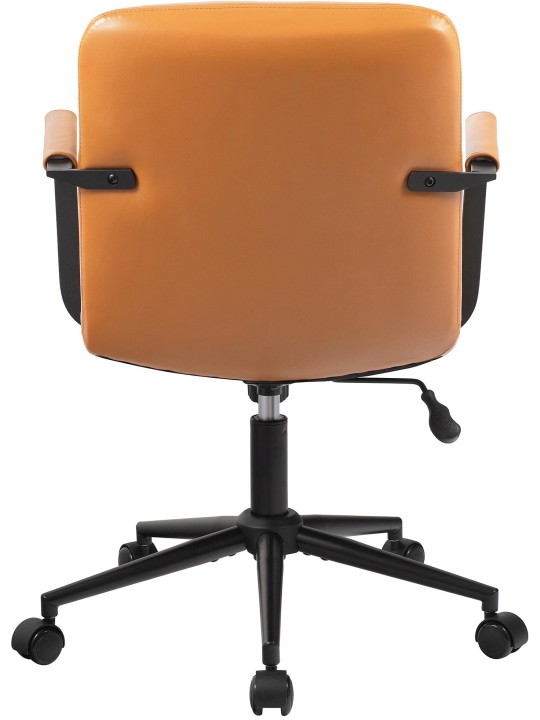 Scaun de birou Hilda piele naturala, maro