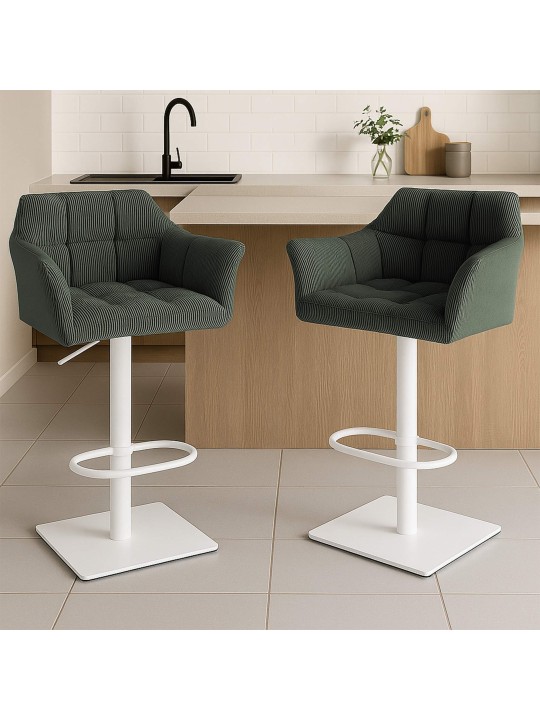 Scaun de bar Damaso W Cord, verde