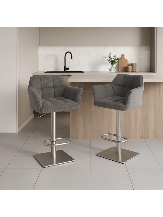 Scaun de bar Damaso E Cord, taupe Scaun de bar Damaso E Cord, taupe