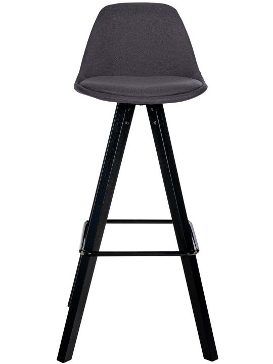 Set 2 scaune de bar Corbin Fabric Patrat, gri închis