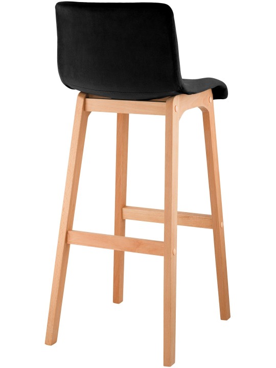 Scaun de bar Hoover Velvet Natura, negru Scaun de bar Hoover Velvet Natura, negru