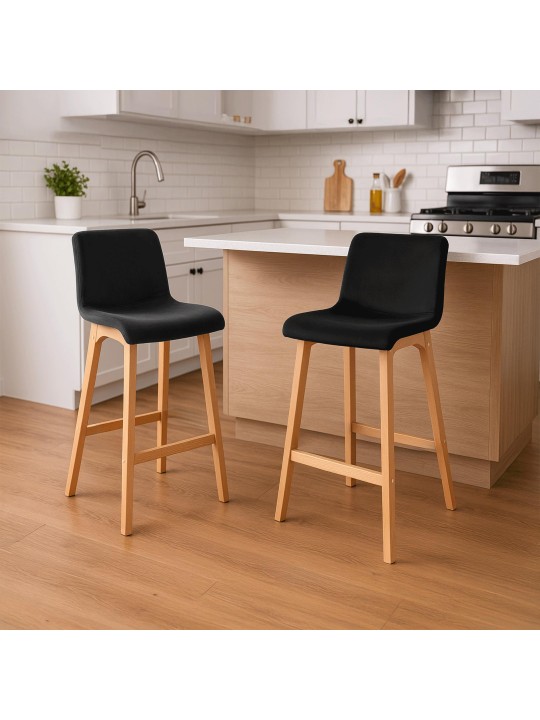 Scaun de bar Hoover Velvet Natura, negru Scaun de bar Hoover Velvet Natura, negru