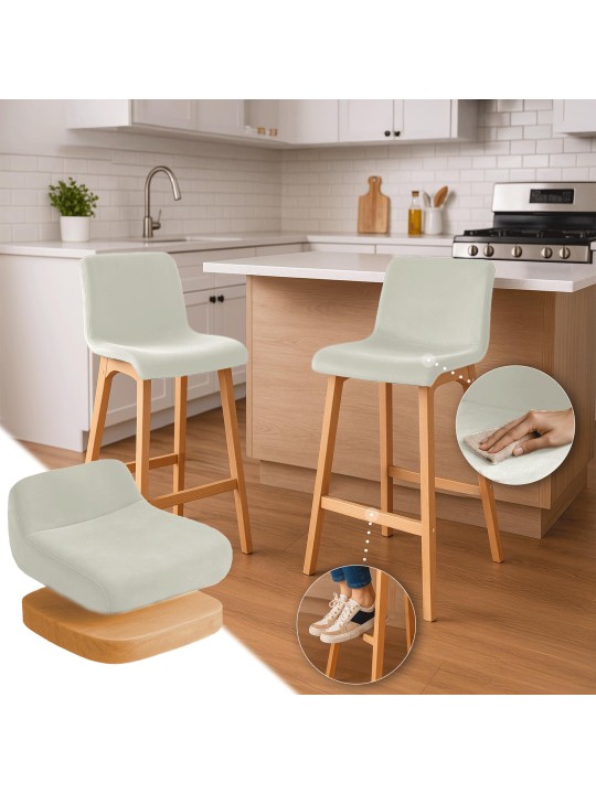 Scaun de bar Hoover Velvet Natura, crem Scaun de bar Hoover Velvet Natura, crem