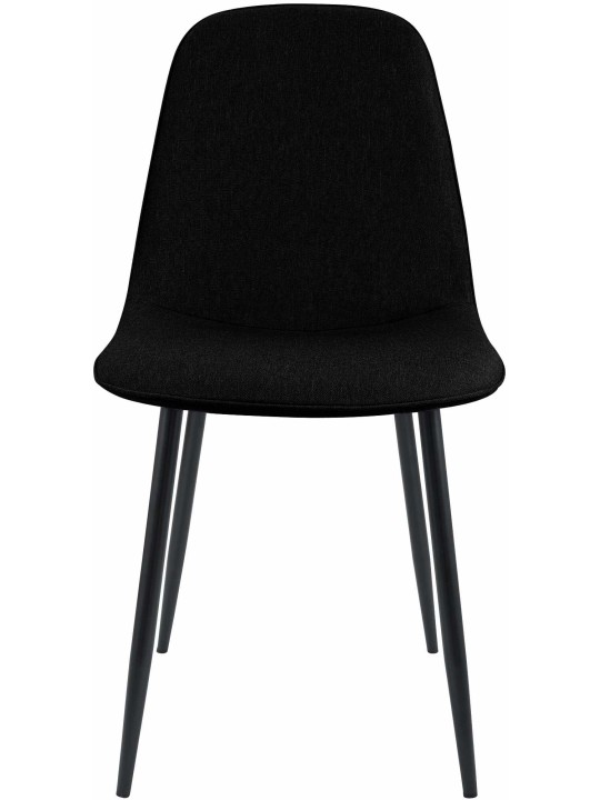 Set 2 scaune de sufragerie Maryam stofa, negru Set 2 scaune de sufragerie Maryam stofa, negru