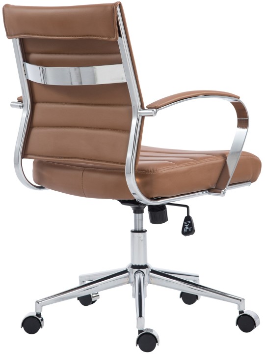 Scaun de birou Oakland imitatie piele, maro deschis