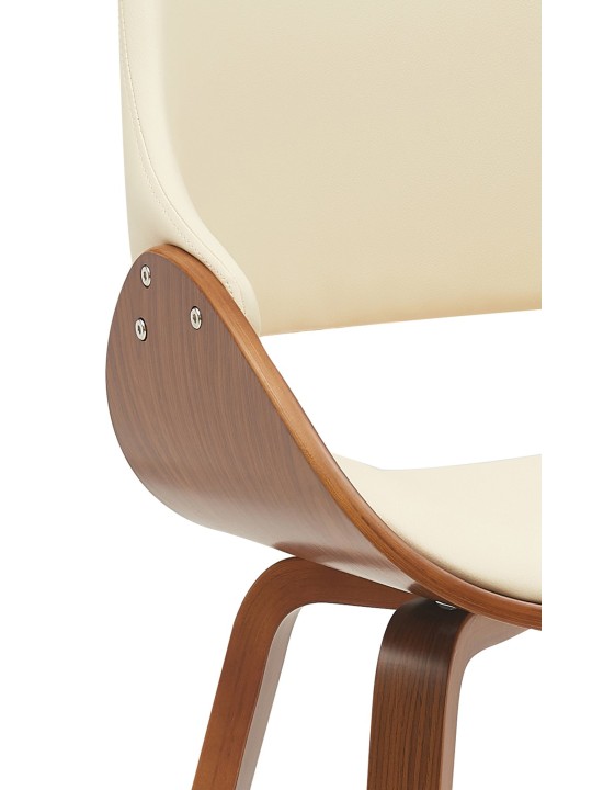 Set 2 scaune de sufragerie Vangale, nuc/crem Set 2 scaune de sufragerie Vangale, nuc/crem