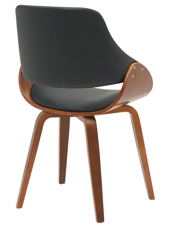 Set 2 scaune de sufragerie Vangale, nuc/negru