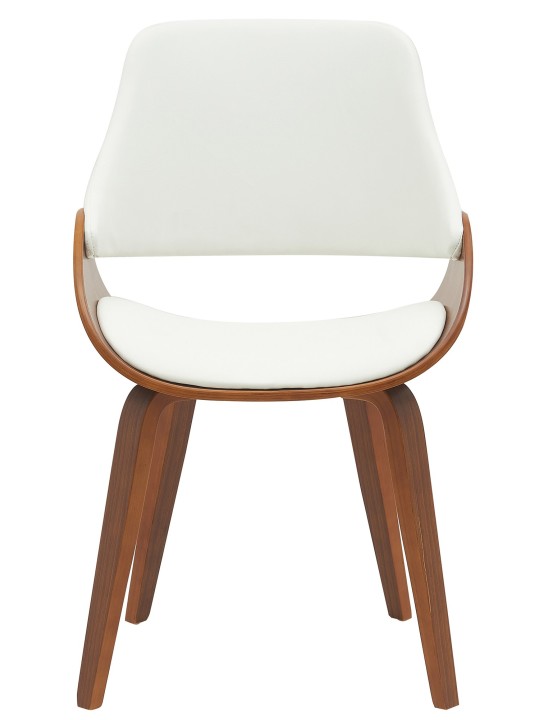 Set 2 scaune de sufragerie Vangale, nuc/alb