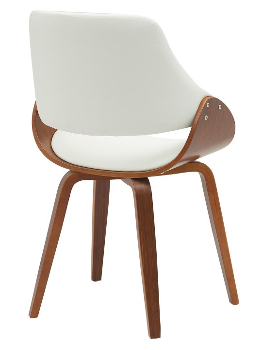 Set 2 scaune de sufragerie Vangale, nuc/alb