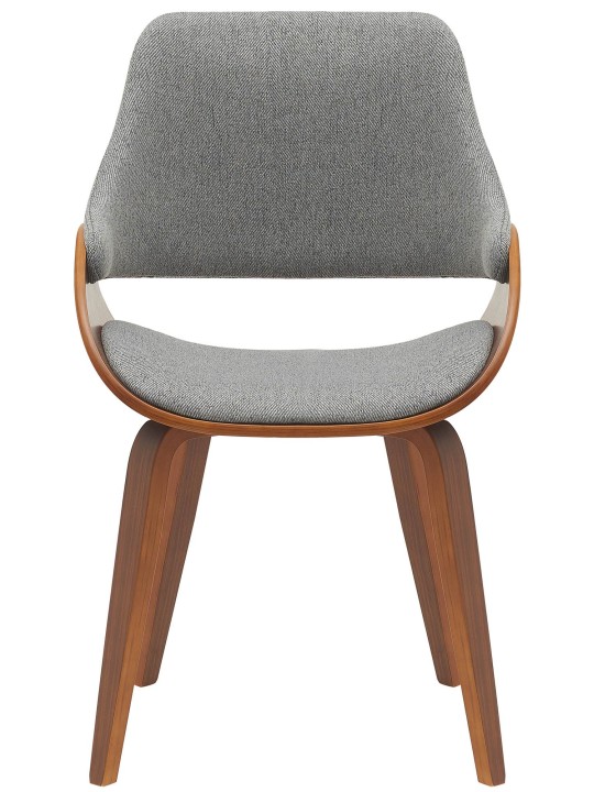 Set 2 scaune de sufragerie Vangale, nuc/gri închis Set 2 scaune de sufragerie Vangale, nuc/gri închis