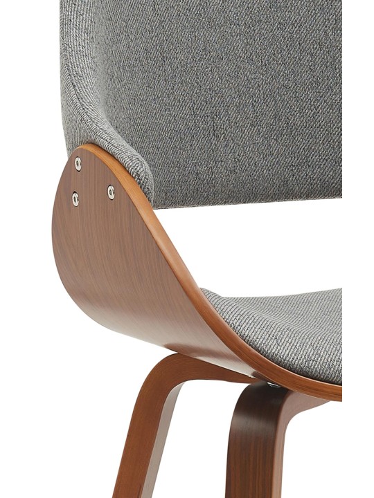 Set 2 scaune de sufragerie Vangale, nuc/gri închis Set 2 scaune de sufragerie Vangale, nuc/gri închis