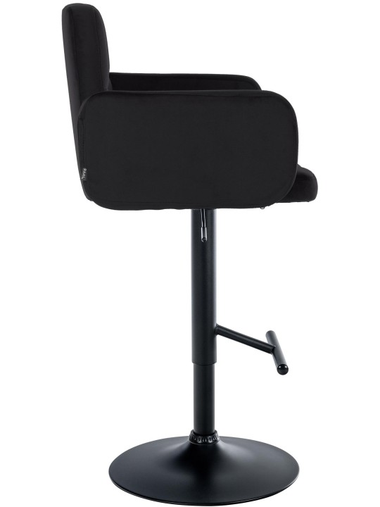 Set 2 scaune de bar Los Angeles catifea, negru