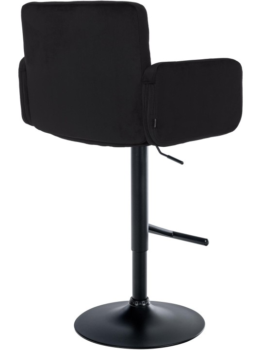 Set 2 scaune de bar Los Angeles catifea, negru