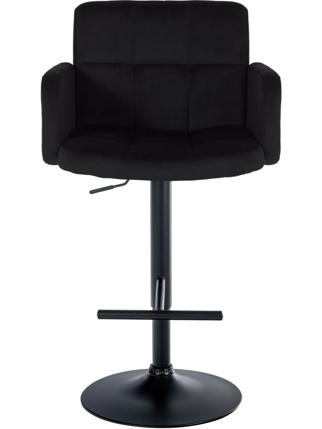 Set 2 scaune de bar Los Angeles catifea, negru