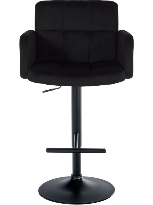 Set 2 scaune de bar Los Angeles catifea, negru