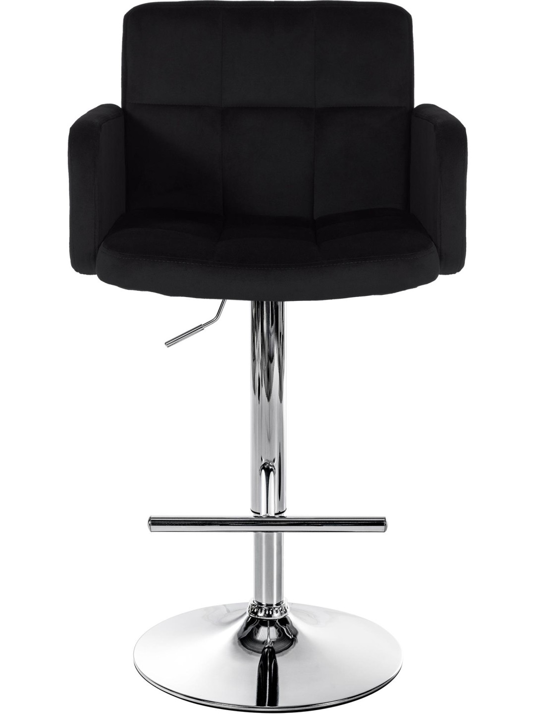 Set 2 scaune de bar Los Angeles catifea crom, negru
