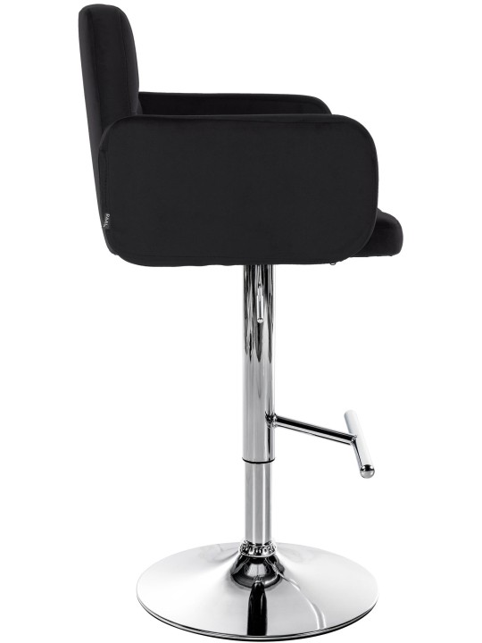 Set 2 scaune de bar Los Angeles catifea crom, negru