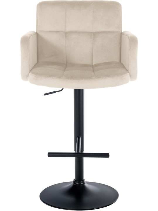 Set 2 scaune de bar Los Angeles catifea, crem