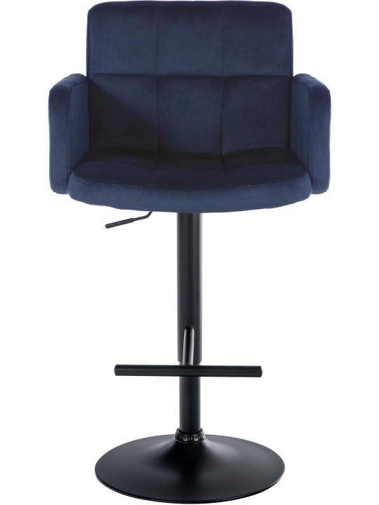 Set 2 scaune de bar Los Angeles catifea, albastru