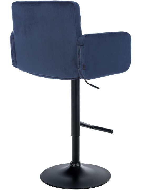 Set 2 scaune de bar Los Angeles catifea, albastru
