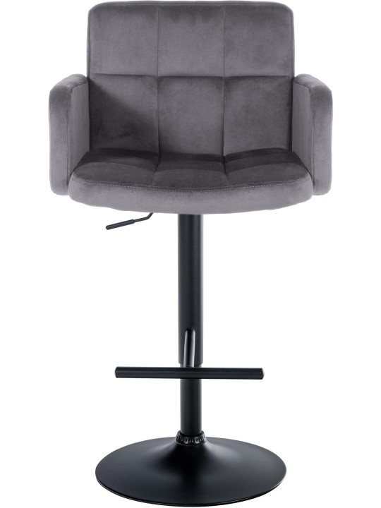 Set 2 scaune de bar Los Angeles catifea, gri închis