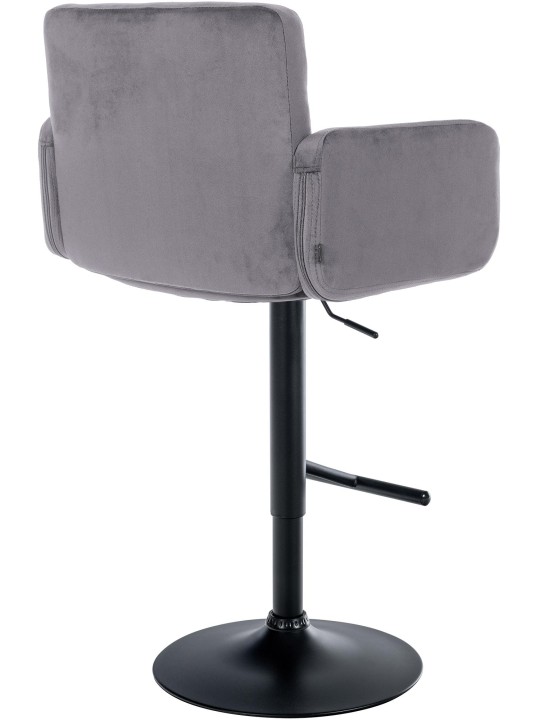 Set 2 scaune de bar Los Angeles catifea, gri închis