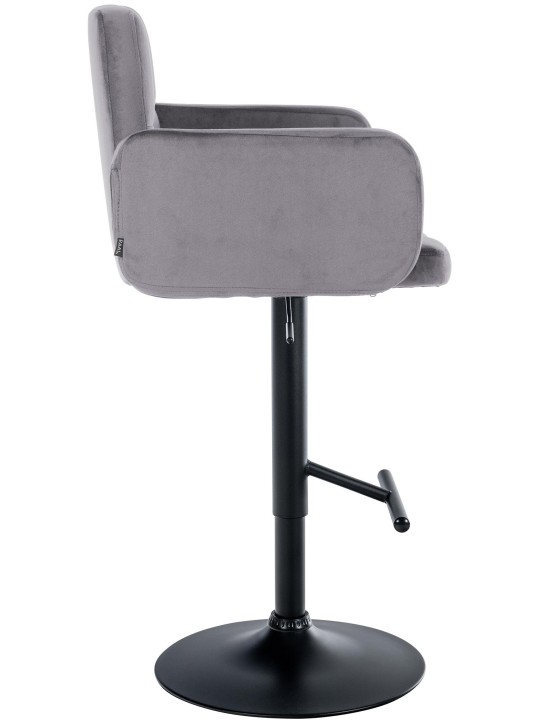 Set 2 scaune de bar Los Angeles catifea, gri închis