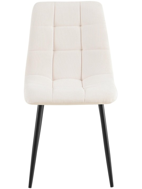 Set 2 scaune de sufragerie Antibes Cord, crem