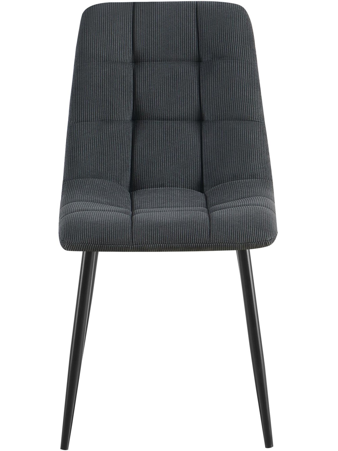 Set 2 scaune de sufragerie Antibes Cord, negru