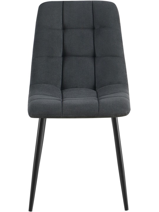 Set 2 scaune de sufragerie Antibes Cord, negru