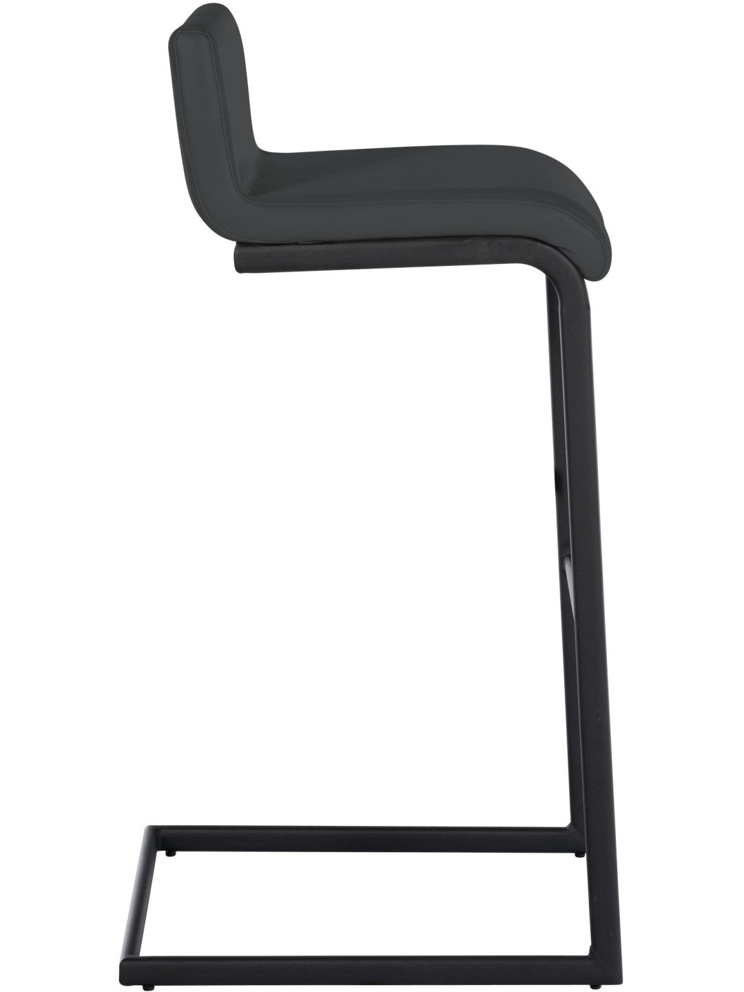 Set 2 scaune de bar Newport B imitatie piele, gri închis