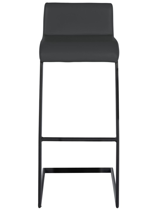 Set 2 scaune de bar Newport B imitatie piele, gri închis