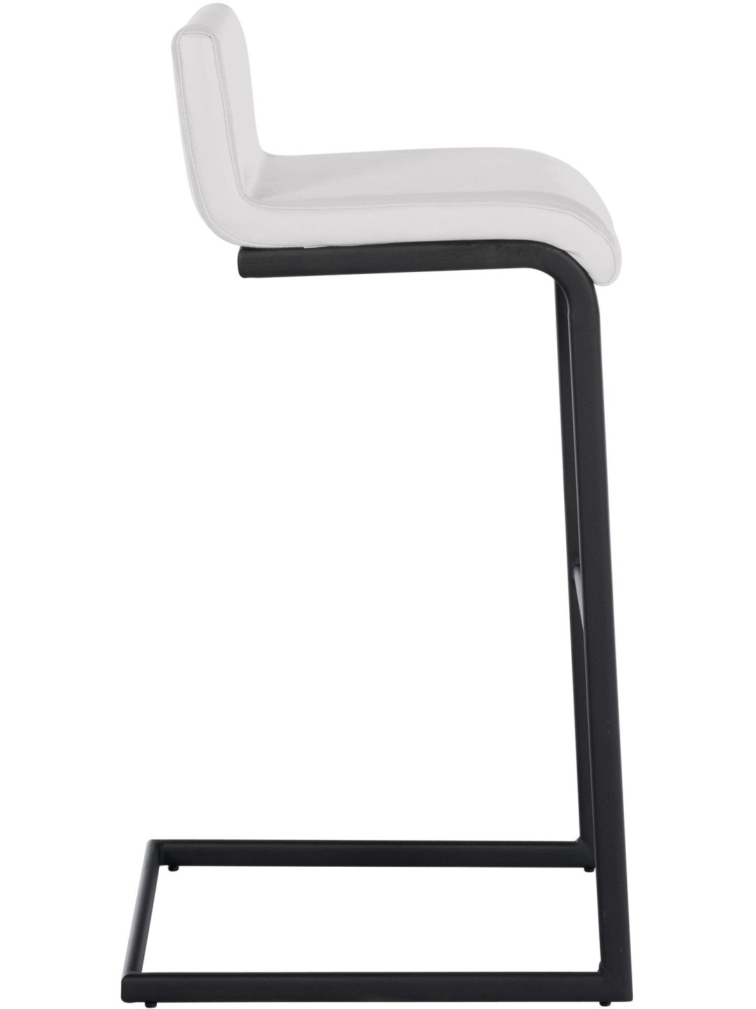 Set 2 scaune de bar Newport B imitatie piele, alb